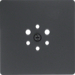 14741606 Central plate for 6pole socket outlet anthracite,  matt