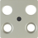 148304 Central plate for aerial socket 4hole (Hirschmann) Central plate system,  stainless steel matt,  lacquered