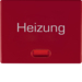 14880062 Rocker with imprint "Heizung Notschalter" red lens,  Berker Arsys,  red glossy