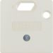 149302 50 x 50 mm centre plate for RCD protection switch System 50 x 50 mm,  white glossy