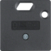 14931606 50 x 50 mm centre plate for RCD protection switch System 50 x 50 mm,  anthracite,  matt