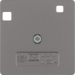149604 50 x 50 mm centre plate for RCD protection switch System 50 x 50 mm,  stainless steel matt,  lacquered