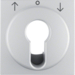 15061404 Centre plate for key push-button for blinds/key switch Berker S.1/B.3/B.7, aluminium,  matt,  lacquered