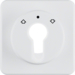 151819 Centre plate for key push-button for blinds/key switch Splash-protected flush-mounted IP44, polar white glossy
