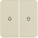 155222 Rocker 2gang with imprinted arrow symbol Splash-protected flush-mounted IP44, white glossy