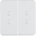 156509 Rocker 2gang Splash-protected flush-mounted IP44, polar white glossy