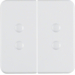 156509 Rocker 2gang Splash-protected flush-mounted IP44, polar white glossy