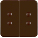 156511 Rocker 2gang Splash-protected flush-mounted IP44, brown glossy