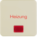 1568 Wippe mit Aufdruck "Heizung" mit roter Linse,  wg UP IP44, weiß glänzend