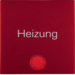 16211902 Rocker with imprint "Heizung " red lens,  red matt