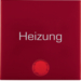 16218902 Rocker with imprint "Heizung " red lens,  red glossy