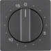 16326086 Centre plate for mechanical timer Berker Q.1/Q.3/Q.7/Q.9, anthracite velvety,  lacquered