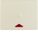 16410002 Zentralstück mit Aufdruck für Taster Hotelcard mit roter Linse,  Berker Arsys,  weiß glänzend