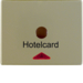 16419011 Zentralstück mit Aufdruck für Taster Hotelcard mit roter Linse,  Berker Arsys,  hellbronze matt,  lackiert
