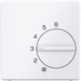 16706089 Centre plate for thermostat with setting knob,  Berker Q.1/Q.3/Q.7/Q.9, polar white velvety