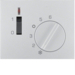 16717103 Centre plate for thermostat pivoted,  Setting knob,  Berker K.5, aluminium,  matt,  lacquered
