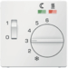 16726089 Centre plate for thermostat for underfloor heating pivoted,  Setting knob,  Berker Q.1/Q.3/Q.7/Q.9, polar white velvety