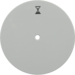 16742089 Centre plate for time relay insert Push-button with clear lens,  Berker R.1/R.3/R.8, polar white glossy