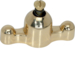 181200 Brass toggle Serie 1930/Glas,  brass,  clear varnished