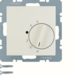 20268982 Thermostat,  change-over contact,  with centre plate Berker S.1/B.3/B.7, white glossy