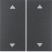 24121206 Rocker 2gang with imprinted arrows symbol for EnOcean radio wall-transmitter module Berker S.1/B.3/B.7, anthracite matt