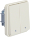 30653512 Blind series switch insert 1pole with rocker 2gang with imprinted symbol Arrows surface-mounted/flush-mounted Berker W.1, polar white matt