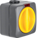 3146 Control rotary switch off/change-over surface-mounted with red lens,  Isopanzer IP66, dark grey/yellow