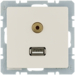 3315396082 USB/3.5 mm audio socket outlet