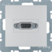 3315401404 VGA socket outlet Berker S.1/B.3/B.7, aluminium,  matt,  lacquered