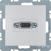 3315411404 VGA socket outlet with screw-in lift terminals,  Berker S.1/B.3/B.7, aluminium,  matt,  lacquered