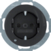 41092045 Steckdose SCHUKO mit LED-Orientierungslicht erhöhtem Berührungsschutz,  Schraub-Liftklemmen,  Serie R.classic,  schwarz glänzend