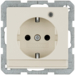 41106082 SCHUKO socket outlet with control LED with labelling field,  enhanced contact protection,  Screw-in lift terminals