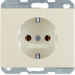 41150002 SCHUKO socket outlet with screw-in lift terminals,  Berker Arsys,  white glossy