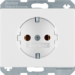 41150069 SCHUKO socket outlet with screw-in lift terminals,  Berker Arsys,  polar white glossy