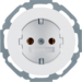 41452089 SCHUKO socket outlet Installation position variable in 45° steps,  with screw-in lift terminals,  Serie R.classic,  polar white glossy