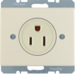 41670002 Socket outlet with earthing contact USA/CANADA NEMA 5-15 R with screw terminals,  Berker Arsys,  white glossy