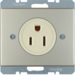 41679004 Socket outlet with earthing contact USA/CANADA NEMA 5-15 R with screw terminals,  Berker Arsys,  stainless steel matt,  lacquered