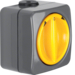 4342 Rotary switch for blinds 2pole with imprint surface-mounted Setting knob,  Isopanzer IP66, dark grey/yellow