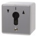 4447 Push-button for blinds 1pole surface-mounted for lock cylinder with neutral-position,  Die-Cast IP44