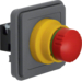 44713512 SAFETY EMERGNCY push-button insert,  NC contact + NO contact surface-mounted/flush-mounted Berker W.1, grey matt