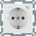 47086089 SCHUKO socket outlet with residual current circuit-breaker enhanced contact protection,  Berker Q.1/Q.3/Q.7/Q.9, polar white velvety