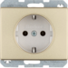 47140002 SCHUKO socket outlet Berker Arsys,  gold matt,  aluminium anodised