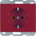 47150062 SCHUKO socket outlet Berker Arsys,  red glossy