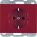 47157015 SCHUKO socket outlet Berker K.1, red glossy