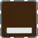 471901 SCHUKO socket outlet with hinged cover Labelling field,  Splash-protected flush-mounted IP44, brown glossy