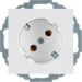 47271909 SCHUKO socket outlet 45° Berker S.1/B.3/B.7, polar white matt