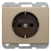 47340001 SCHUKO socket outlet with enhanced touch protection,  Berker Arsys,  light bronze matt,  aluminium lacquered