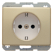 47340002 SCHUKO socket outlet with enhanced touch protection,  Berker Arsys,  gold matt,  aluminium anodised