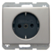47340004 SCHUKO socket outlet with enhanced touch protection,  Berker Arsys,  stainless steel,  metal matt finish