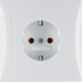 47428989 SCHUKO socket outlet with cover plate Berker S.1/B.3/B.7, polar white glossy